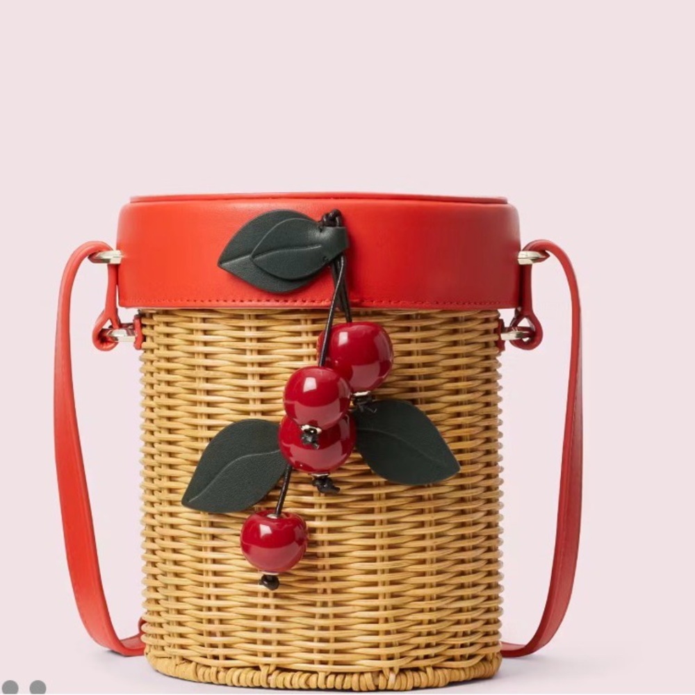 Kate Spade Picnic Wicker Crossbody w/Cherries Collectors/Novelty/Rare NWT